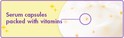 Serum capsules packed with vitamins