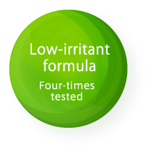 Low-irritant formulation, four-times tested