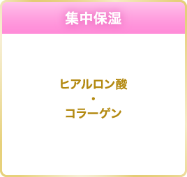 集中保湿 ヒアルロン酸・コラーゲン